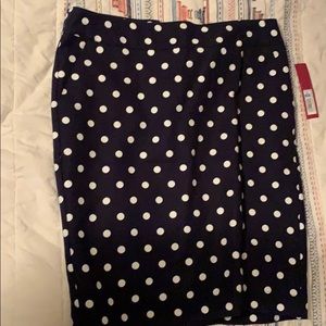 Polka navy skirt
